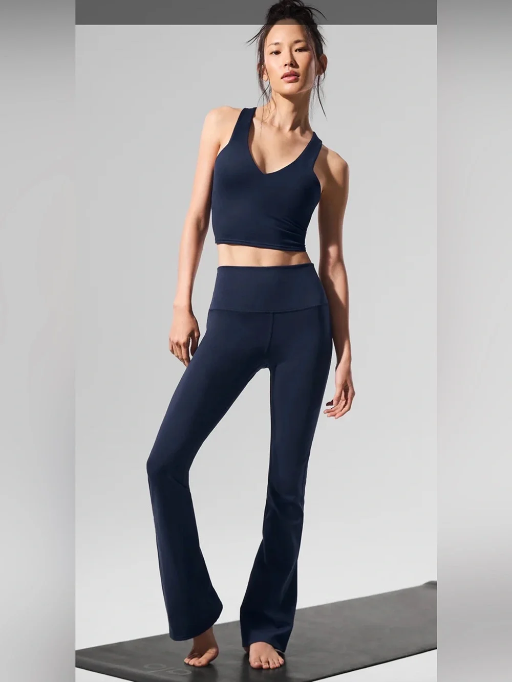 ALO Yoga Navy Flare Leggings Airbrush High-Waist Bootcut Legging